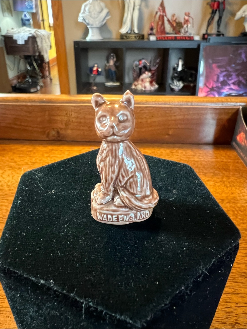 Vintage Porcelain Brown Cat Figurine